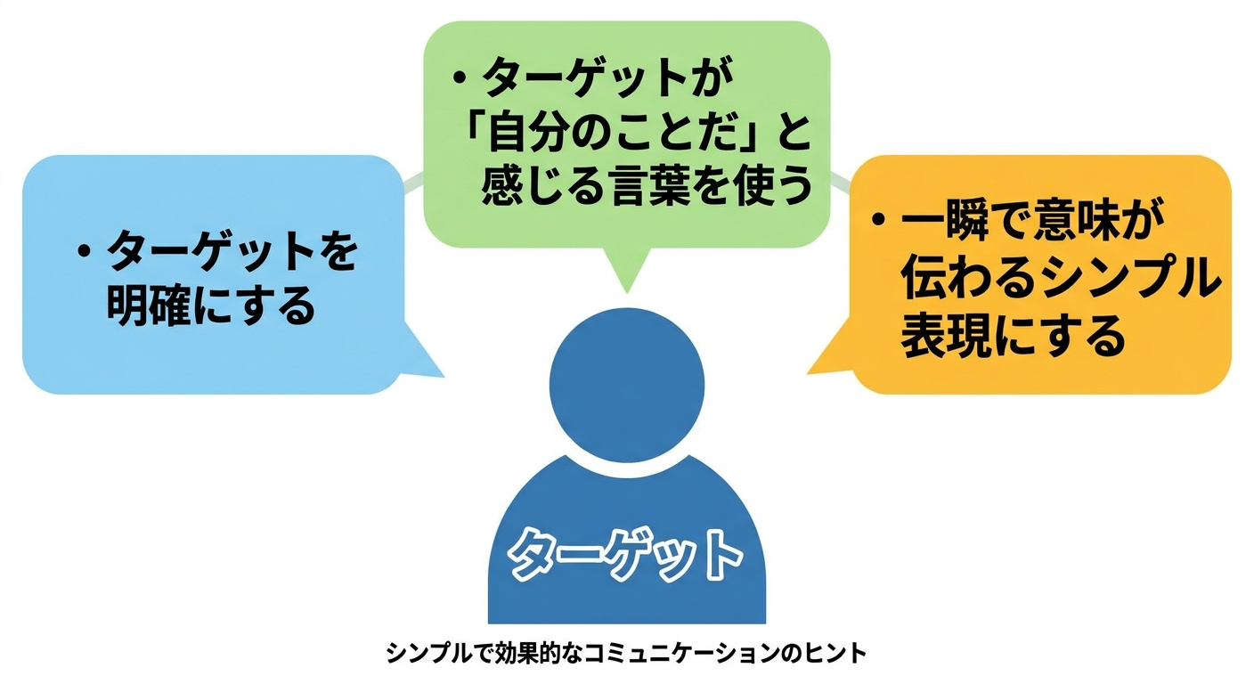 ターゲットに伝わるキャッチコピー改善イメージ